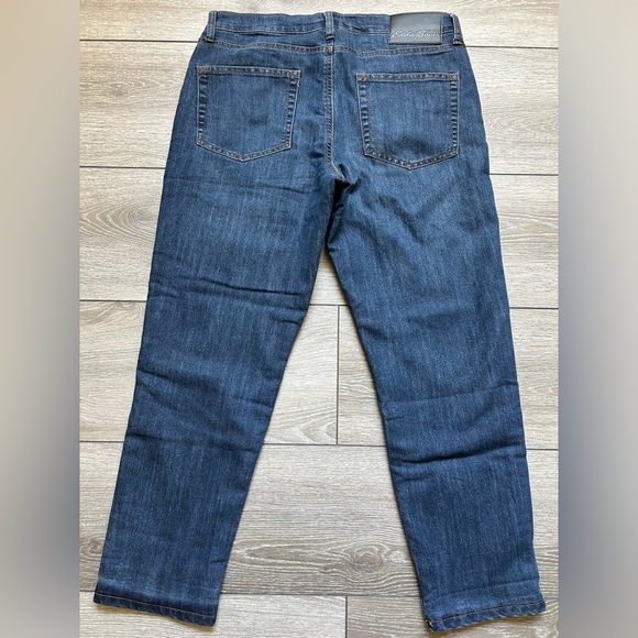 Eddie Bauer Flannel Lined Dark Wash Straight Denim Mens Blue Jeans 32x30 - Picture 13 of 14